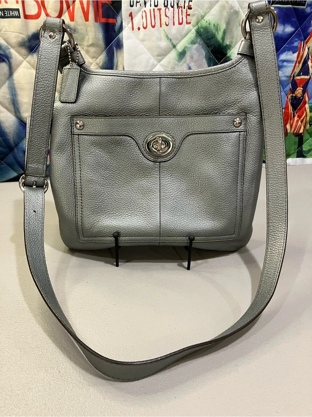 Coach Penelope Shimmer Metallic Leather Crossbody Bag #F16533